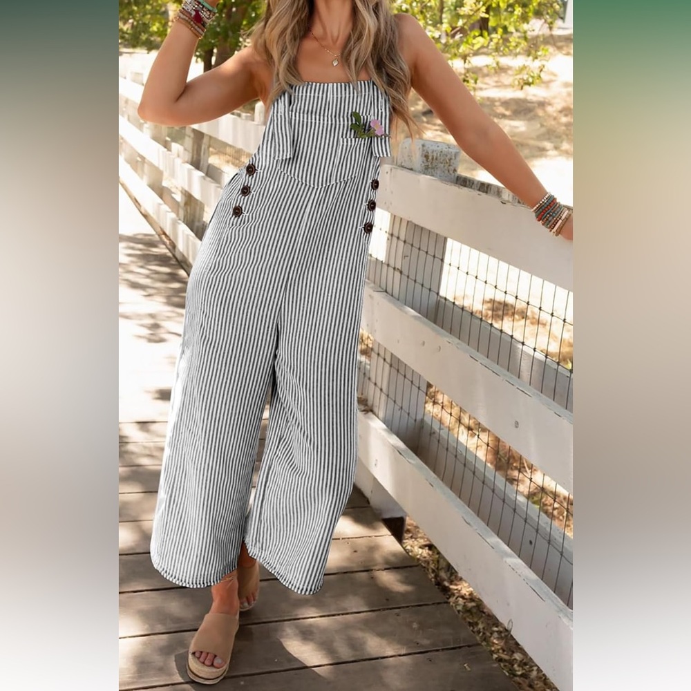 Striped Overalls - Picture 2 of 8